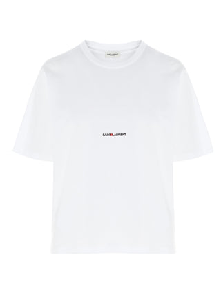 Saint Laurent White Cotton T-Shirt