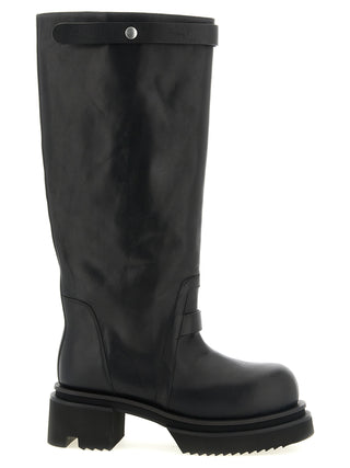 Rick Owens Black Calfskin Over The Knee