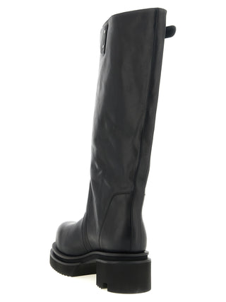 Rick Owens Black Calfskin Over The Knee