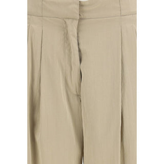 The Row Iven Silk Barrel-Leg Trousers