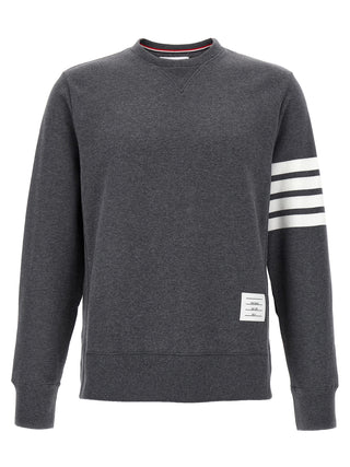 Thom Browne 4-Bar Cotton Crewneck Sweatshirt