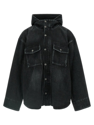 Balenciaga Black Cotton Denim Jacket