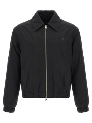 Ami Paris Cotton Canvas Bomber Jacket