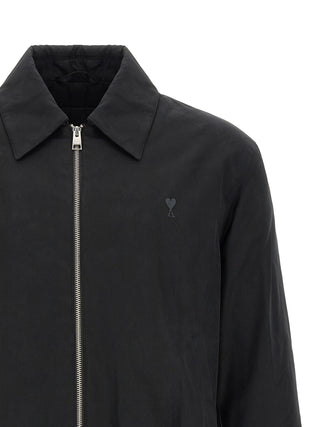 Ami Paris Cotton Canvas Bomber Jacket