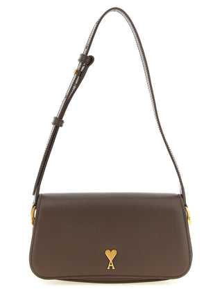 Ami Paris Paris Paris Leather Shoulder Bag