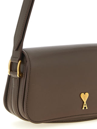 Ami Paris Paris Paris Leather Shoulder Bag