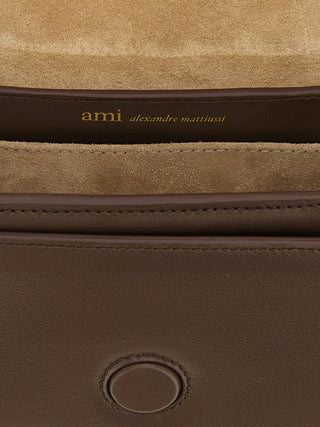 Ami Paris Paris Paris Leather Shoulder Bag
