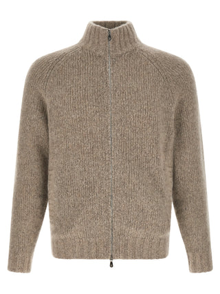 Brunello Cucinelli Beige Cashmere Cardigan