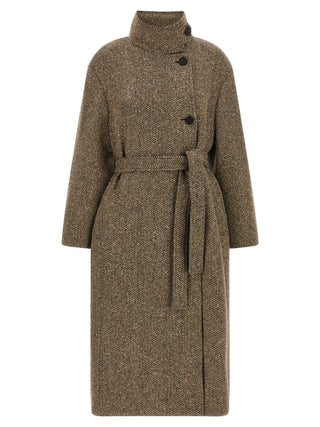 Brunello Cucinelli Brown Virgin Wool Coat