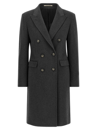Tagliatore Gray Virgin Wool Coat