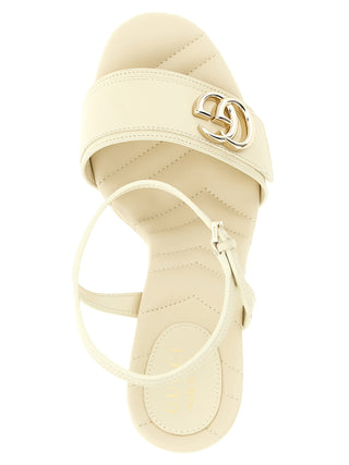 Gucci White Calfskin High Heel Pumps