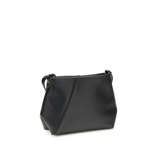 MM6 Black Calf Leather Bos Taurus Shoulder Bag