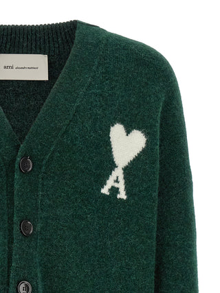 Ami Paris Alpaca Wool V-Neck Cardigan