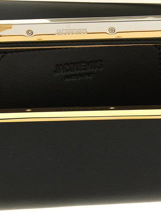 Jacquemus Black Lamb Leather Clutch Bag