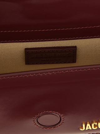 Jacquemus Bordeaux Calfskin Handbag