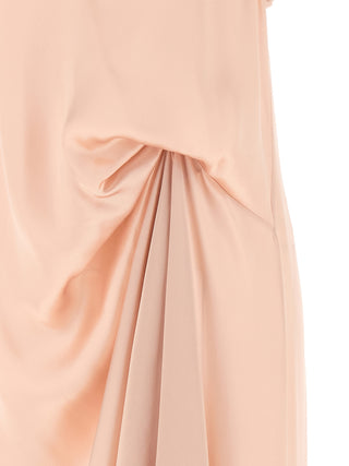 Maison Margiela Lace-Trimmed Silk Blend Slip Dress