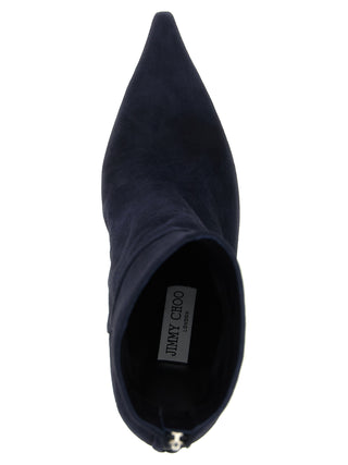 Jimmy Choo Blue Leather Ankle Boots
