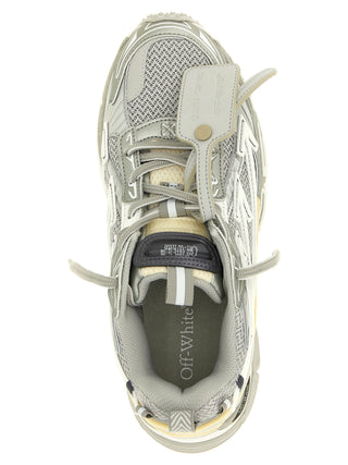 Off-White Gray Polyethylene Athletic Sneakers