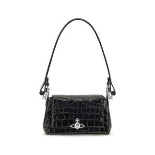 Vivienne Westwood Black Calf Leather Bos Taurus Handbag