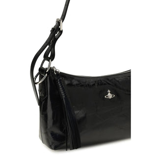 Vivienne Westwood Black Calf Leather Bos Taurus Shoulder Bag