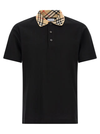 Burberry Black Cotton Polo Shirt