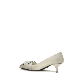 Prada White Calf Leather Bos Taurus Lace-Up