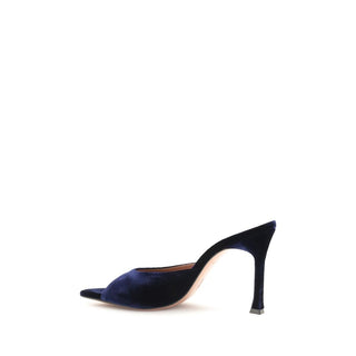 Amina Muaddi Alexa Velvet Sandals