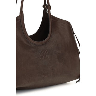 Miu Miu Ivy Nappa Leather Shopping Bag