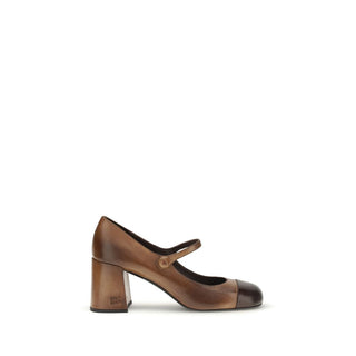 Miu Miu Mary Jane Leather Ballet Flats