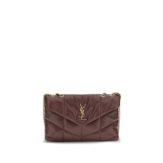 Saint Laurent Bordeaux Lamb Ovis Aries Shoulder Bag
