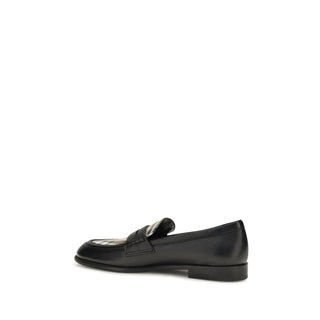 Burberry Black Lamb Ovis Aries Ballet Flats