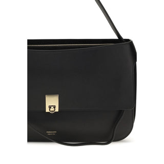 Ferragamo Cara Leather Shoulder Bag