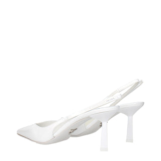 Prada White Leather High Heel Pumps