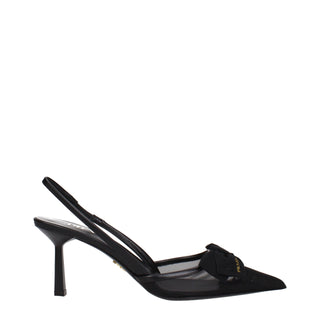 Prada Black Fibres High Heel Pumps