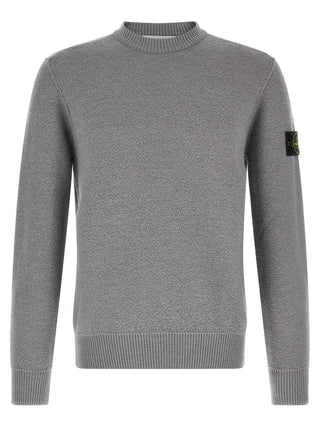 Stone Island Gray Virgin Wool Cardigan