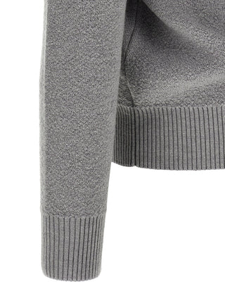 Stone Island Gray Virgin Wool Cardigan