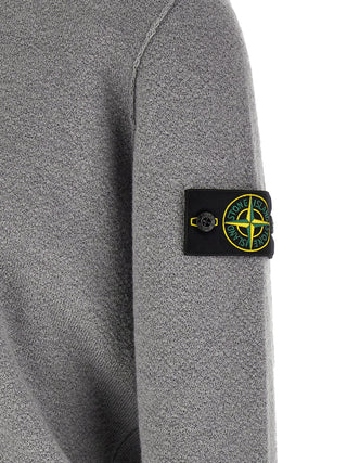 Stone Island Gray Virgin Wool Cardigan