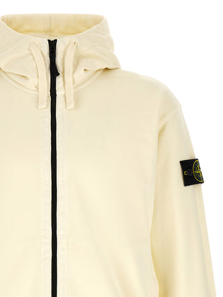 Stone Island White Cotton Sweatshirt