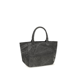 Ganni Flower Print Cotton Shopping Bag