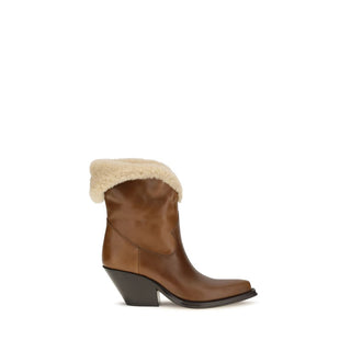 Chloé Azelan Leather Ankle Boots