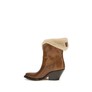 Chloé Azelan Leather Ankle Boots
