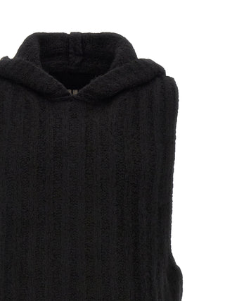 Rick Owens Black Cashmere Sleeveles Sweater
