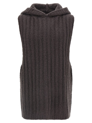 Rick Owens Gray Cashmere Sleeveles Sweater