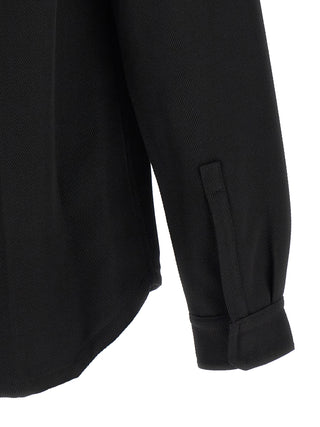 Rick Owens Black Cotton Full-Length Jacket