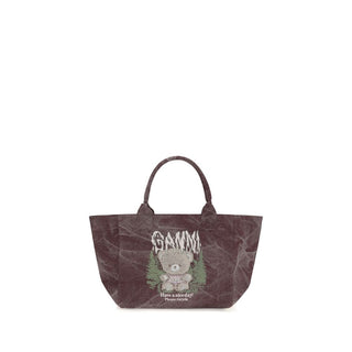 Ganni Medium Trapeze Cotton Shopper