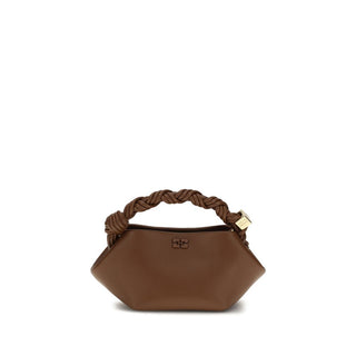 Ganni Brown Recycled Leather Shoulder Bag