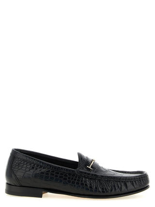 Tom Ford Ripley Double T Leather Loafers