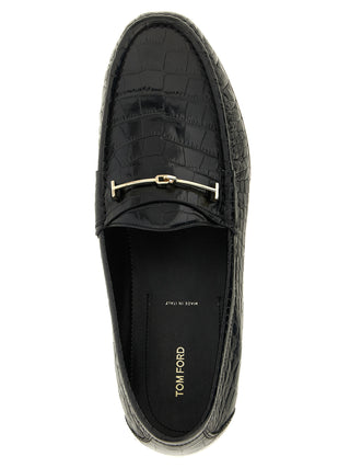 Tom Ford Ripley Double T Leather Loafers