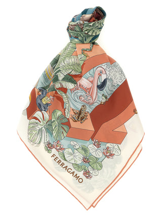 Ferragamo Jungle Party Silk Scarf