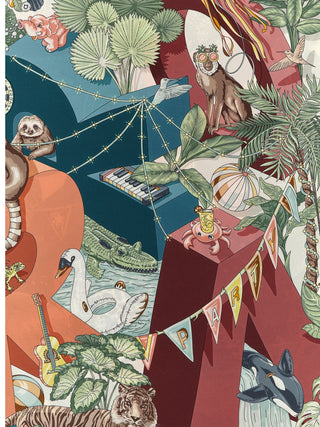 Ferragamo Jungle Party Silk Scarf